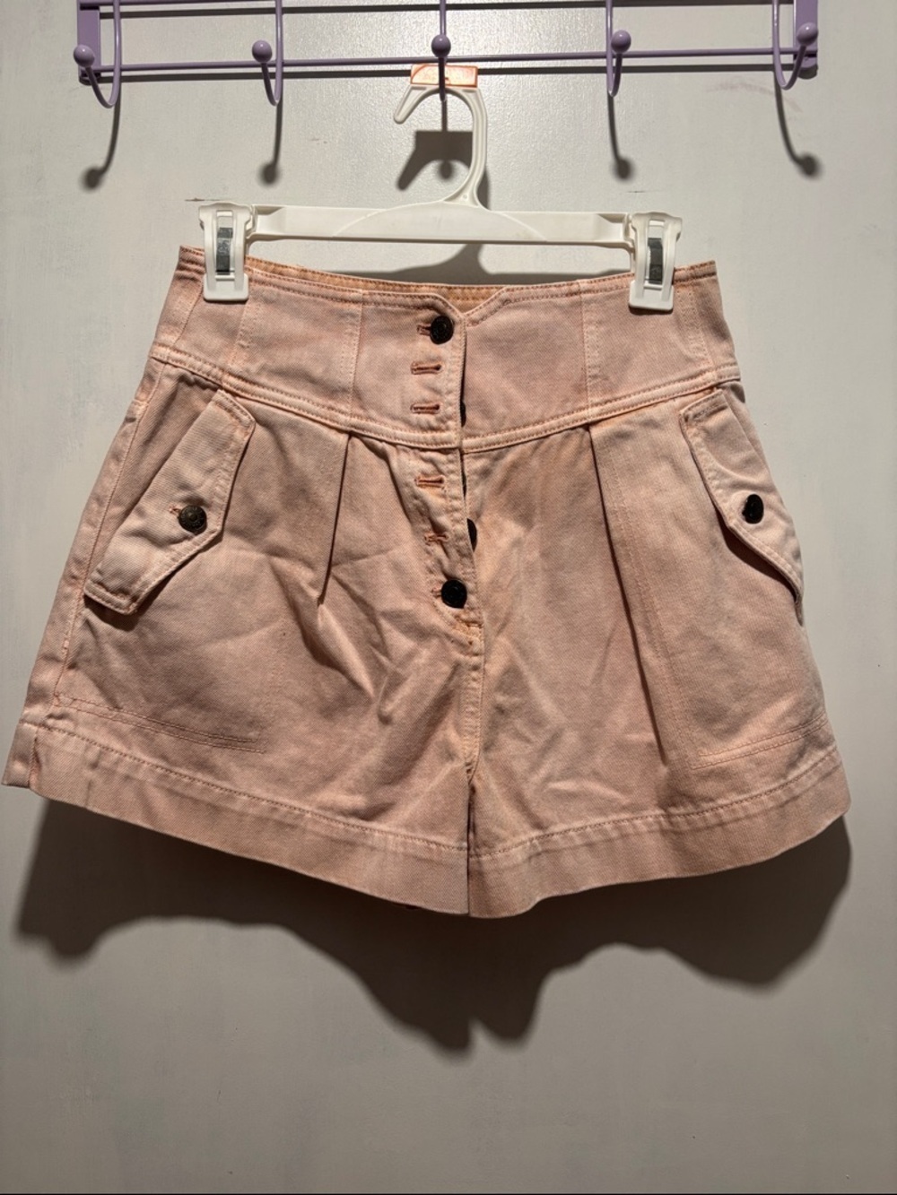 ULLA JOHNSON high waist pleated shorts size 0